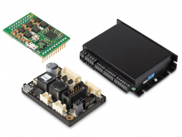 Custom 12V and 24V brushless motor controllers and PCB boards with robust voltage spike protection components.