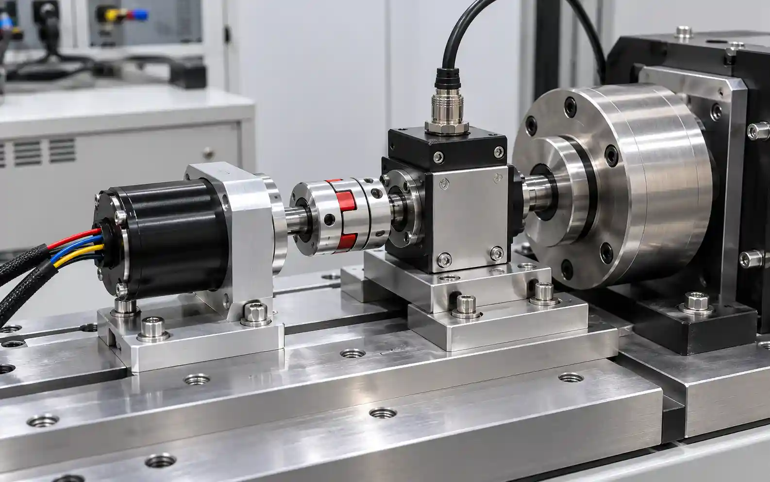 BLDC Motor Testing: Complete Guide to Inspection, Performance & Validation 3 BLDC motor torque-speed testing on a dynamometer with torque sensor and load unit