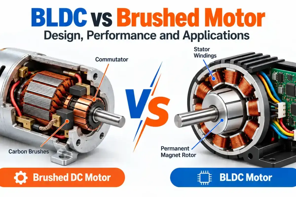 BLDC vs Brushed Motor structure comparison