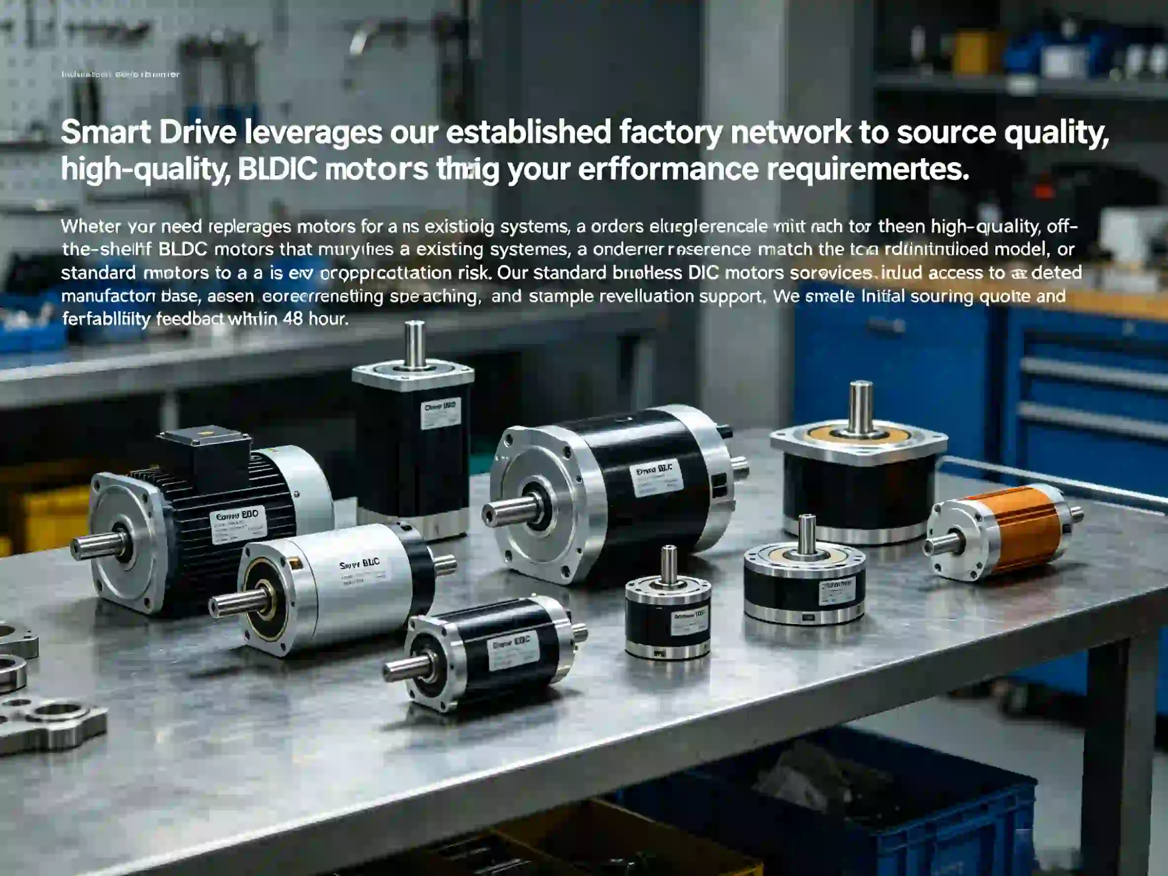 Standard Brushless DC Motors Sourcing Service — Quality Off-the-Shelf BLDC Motors