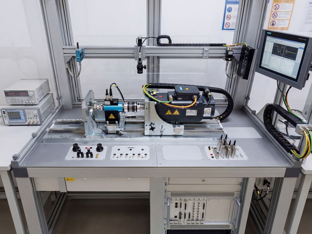 Electric motor test bench for performance and validation testing