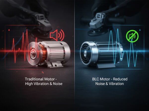 Reduced noise and vibration BLDC power tool motor with precision balancing and low-cogging technology for smoother and quieter operation