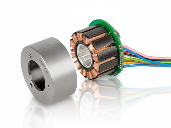 Comprehensive product family of IHS Smart Drive custom BLDC motors, including industrial servo motors, gear motors, micro motors, and integrated PCB controllers.